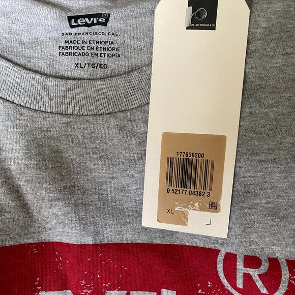 💖MEGA SALE💖Levi’s Men's Graphic Set-in Neck Midtone Gray Size M/XL 177830200 - Picture 3 of 3